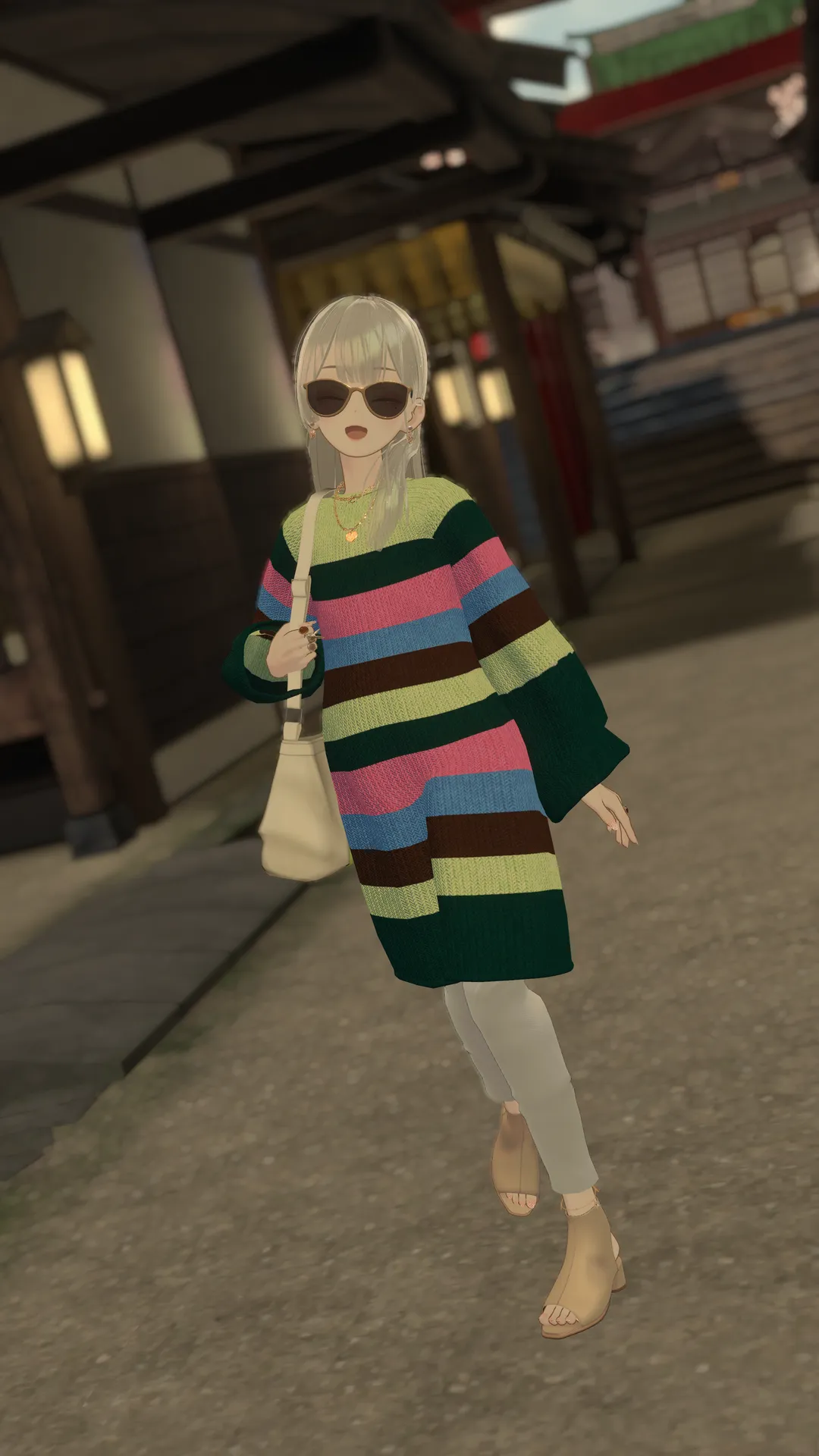 NOMA t.d. × Ray BEAMS別注マルチストライプワンピース