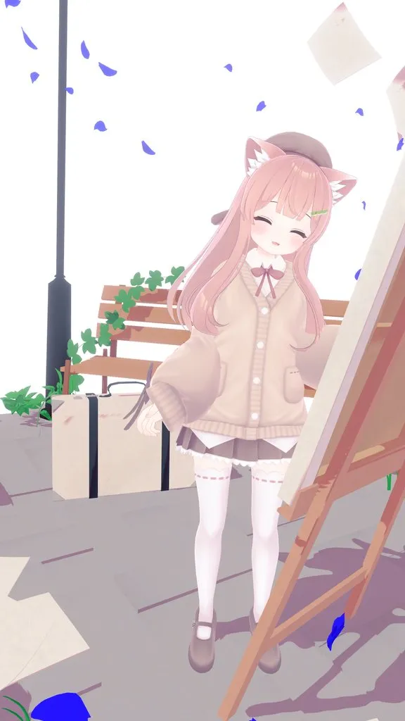 リボンカーディガンミルクちゃ