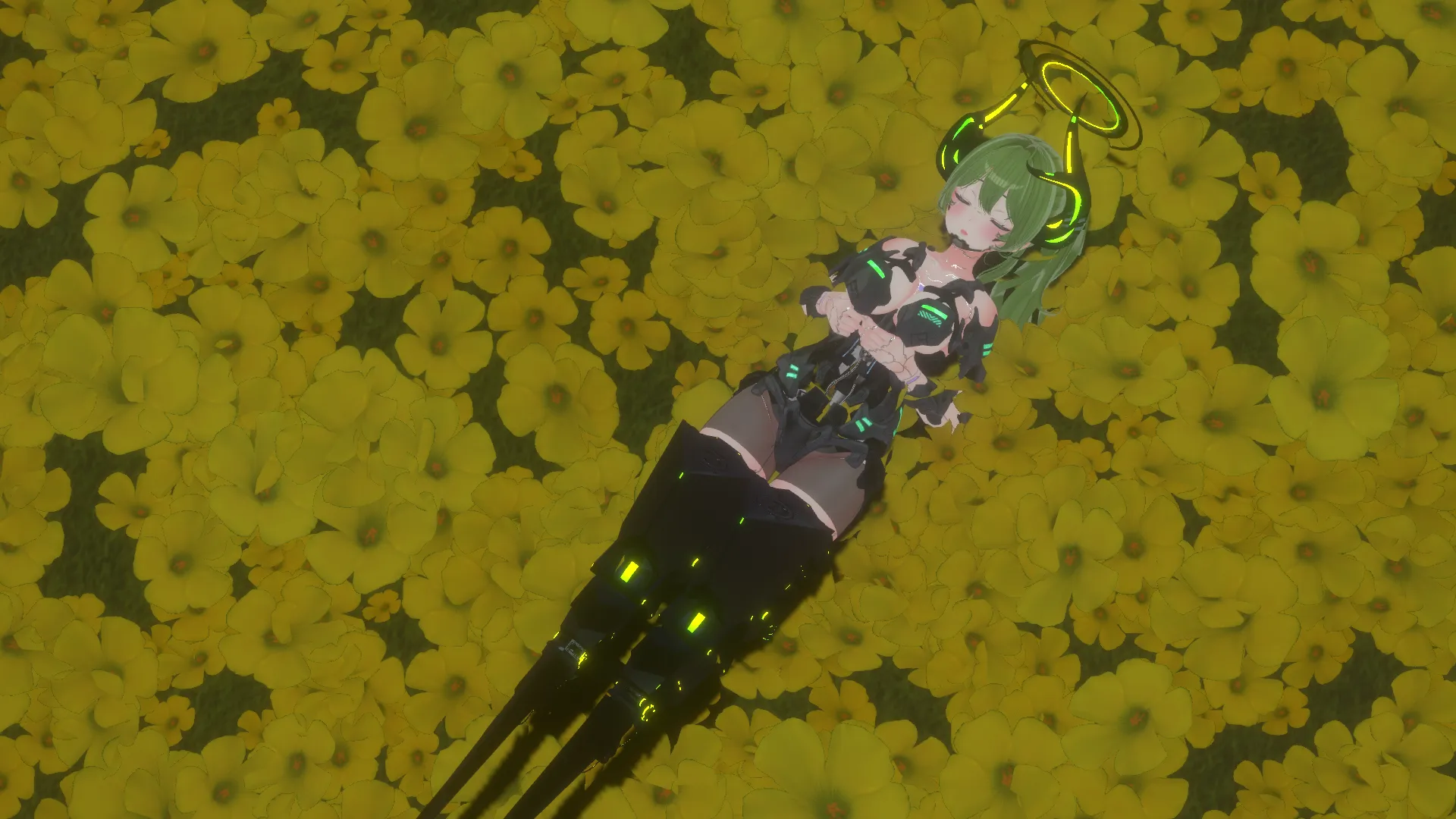 桔梗 義足 サイバーパンク 黒色