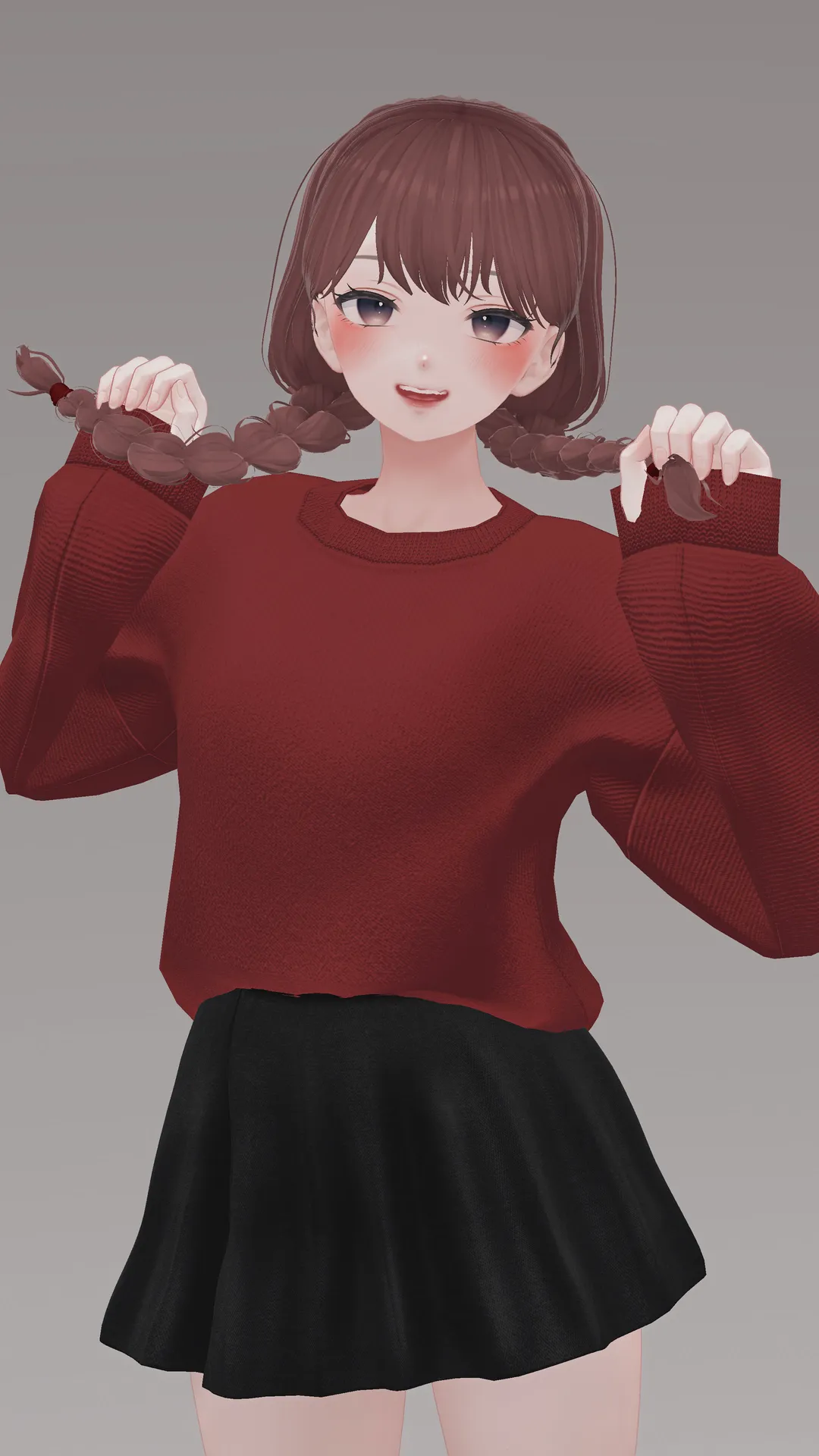 ニットスカートコーデ