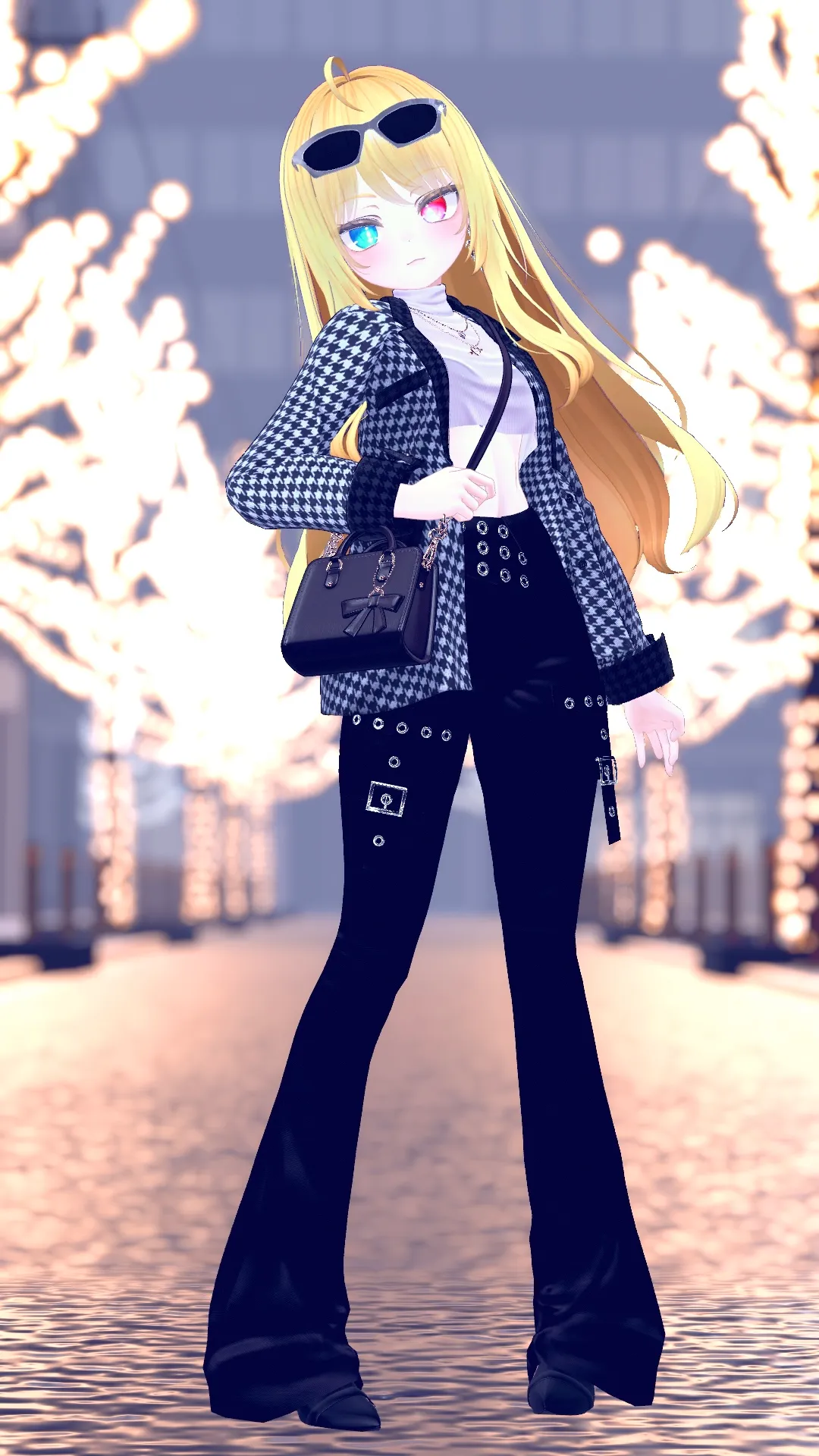 ベルボトムパンツスタイル