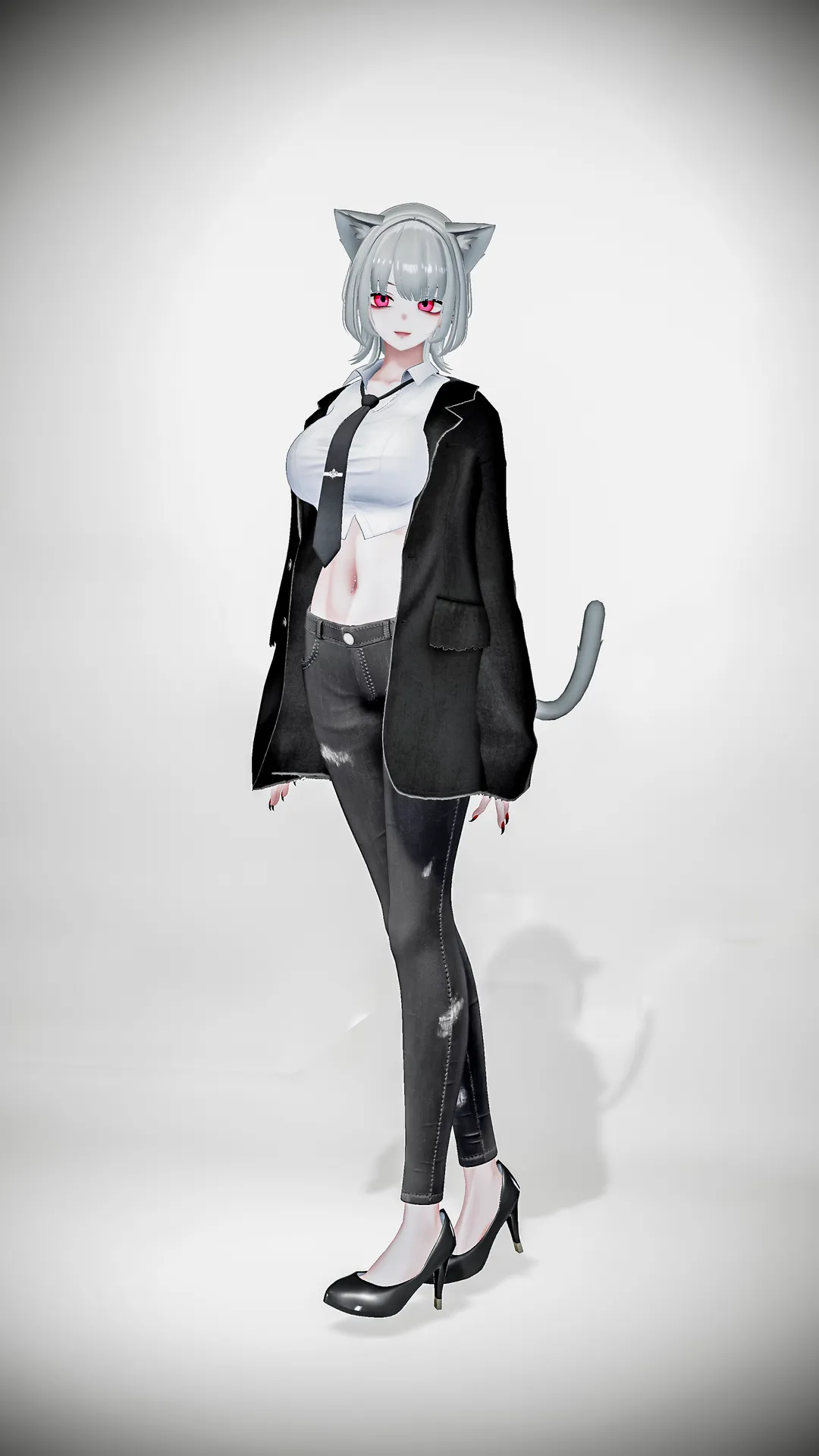 モノトーンきれい目カジュアル