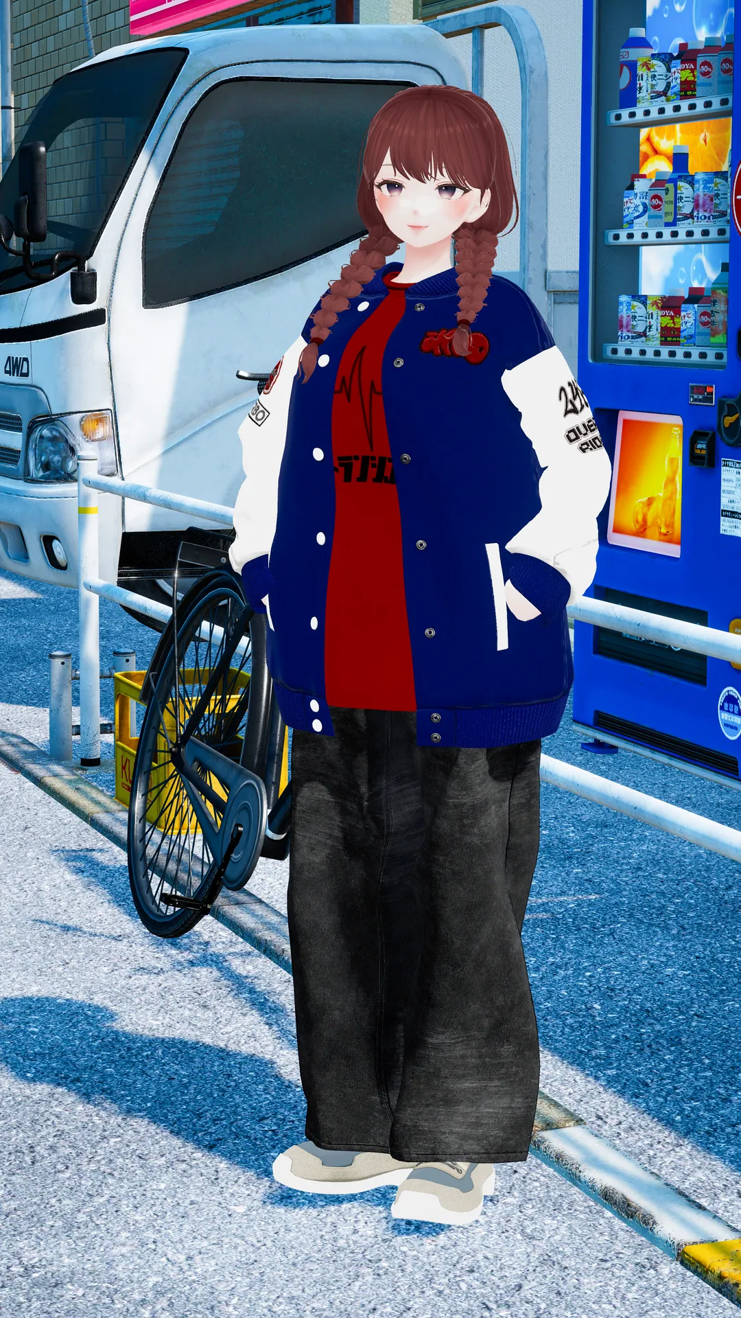 スタジャンストリートコーデ