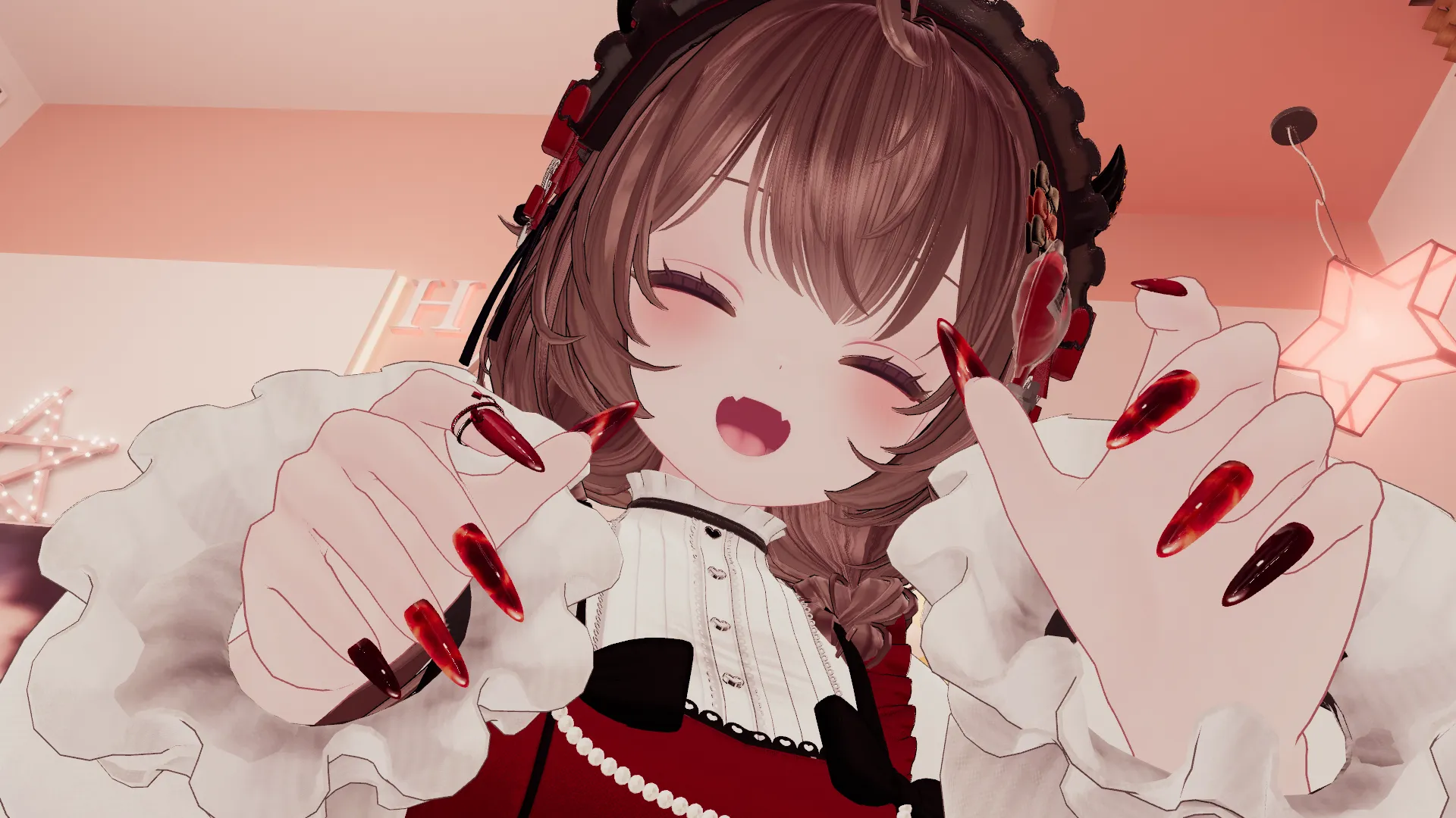 Bekko Nail × 小悪魔風コーデ