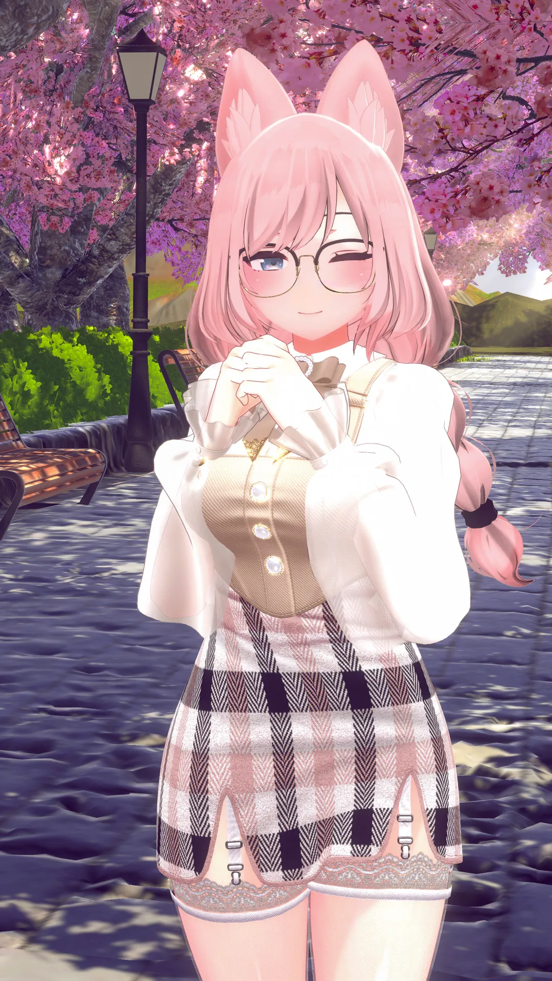 沙猫　春コーデ