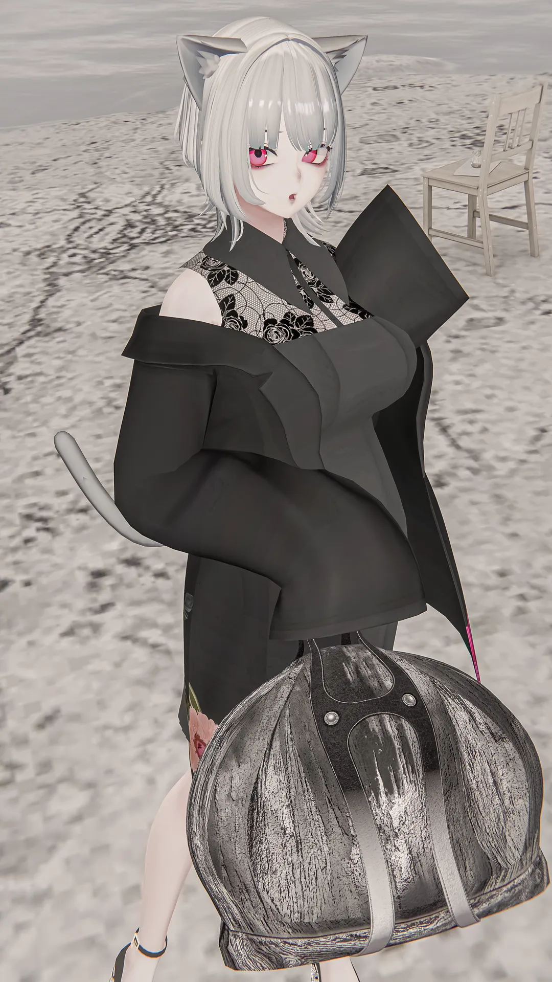 シンプル黒コーデ