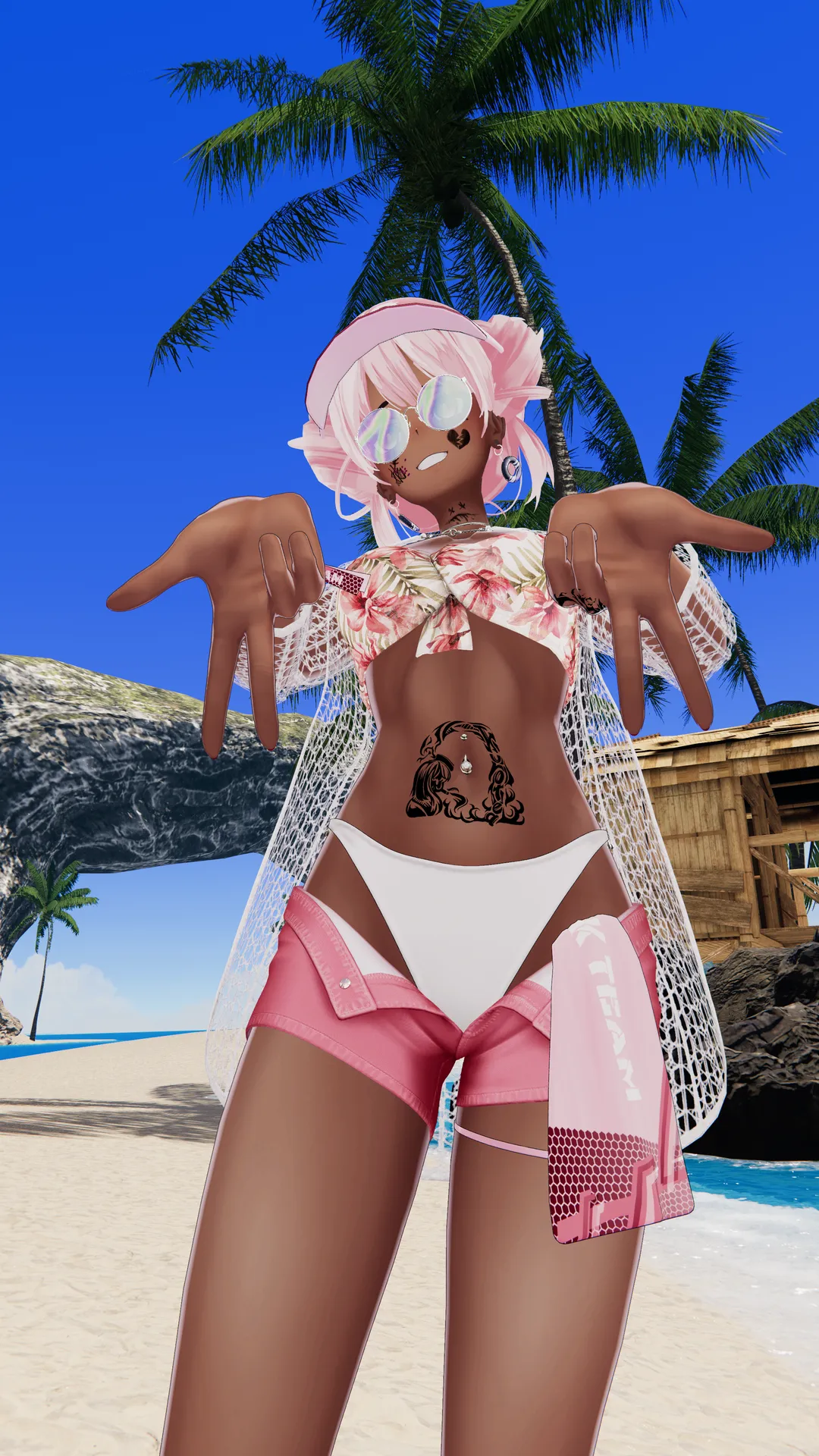 ラシューシャ夏の装いwithピンク