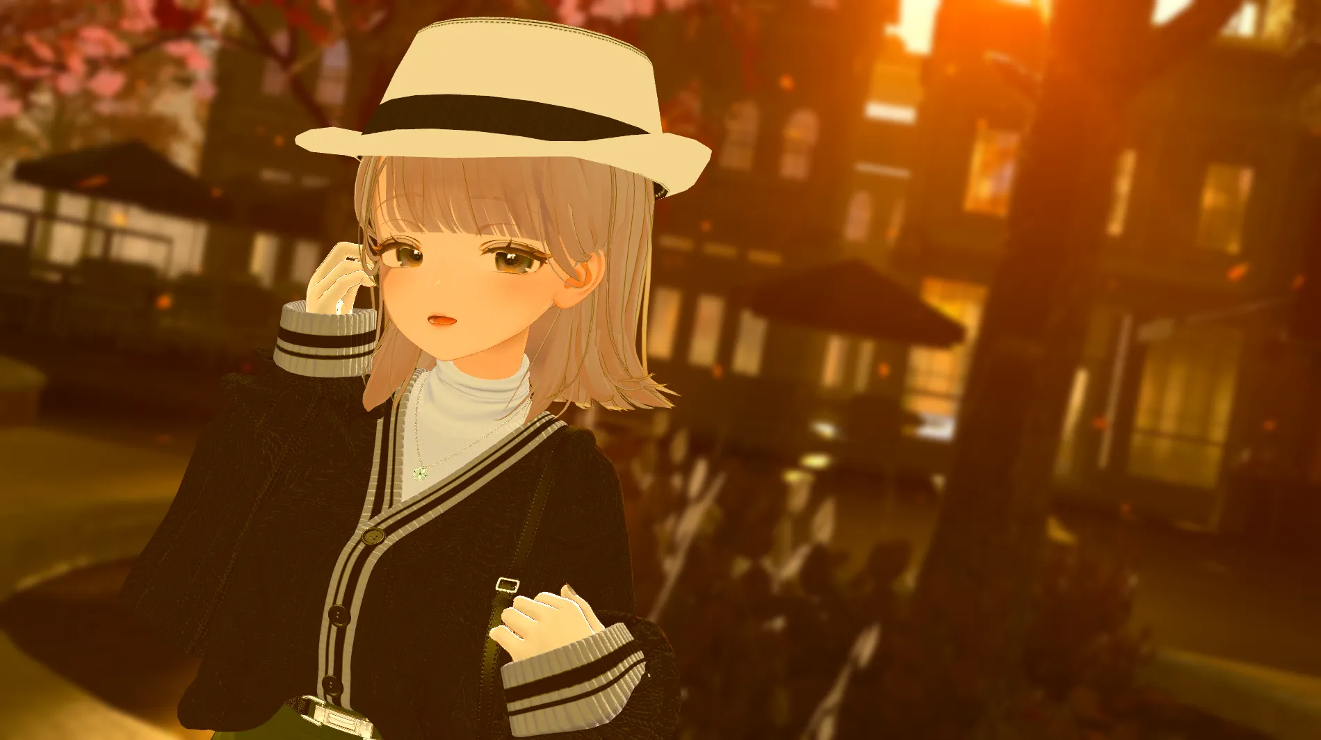 外ハネ秋コーデ