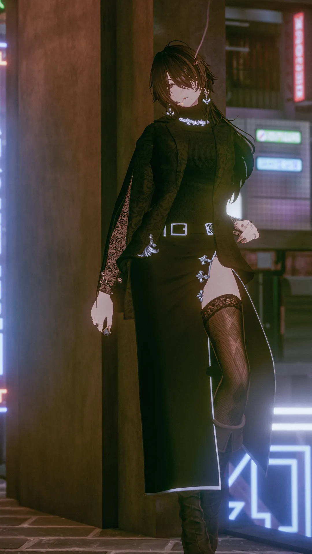 玲來　スリットジャケット&スカート