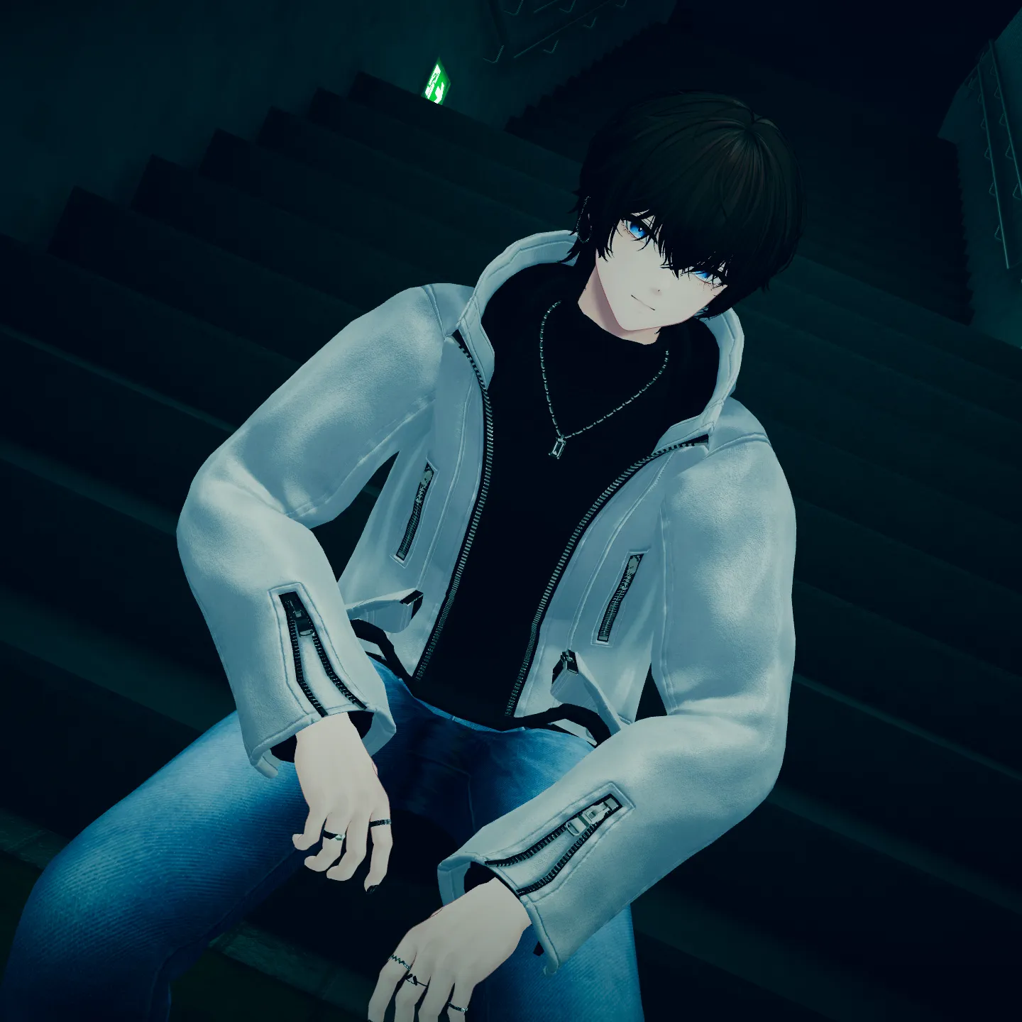 Leather Jacket Jeans - 狛乃