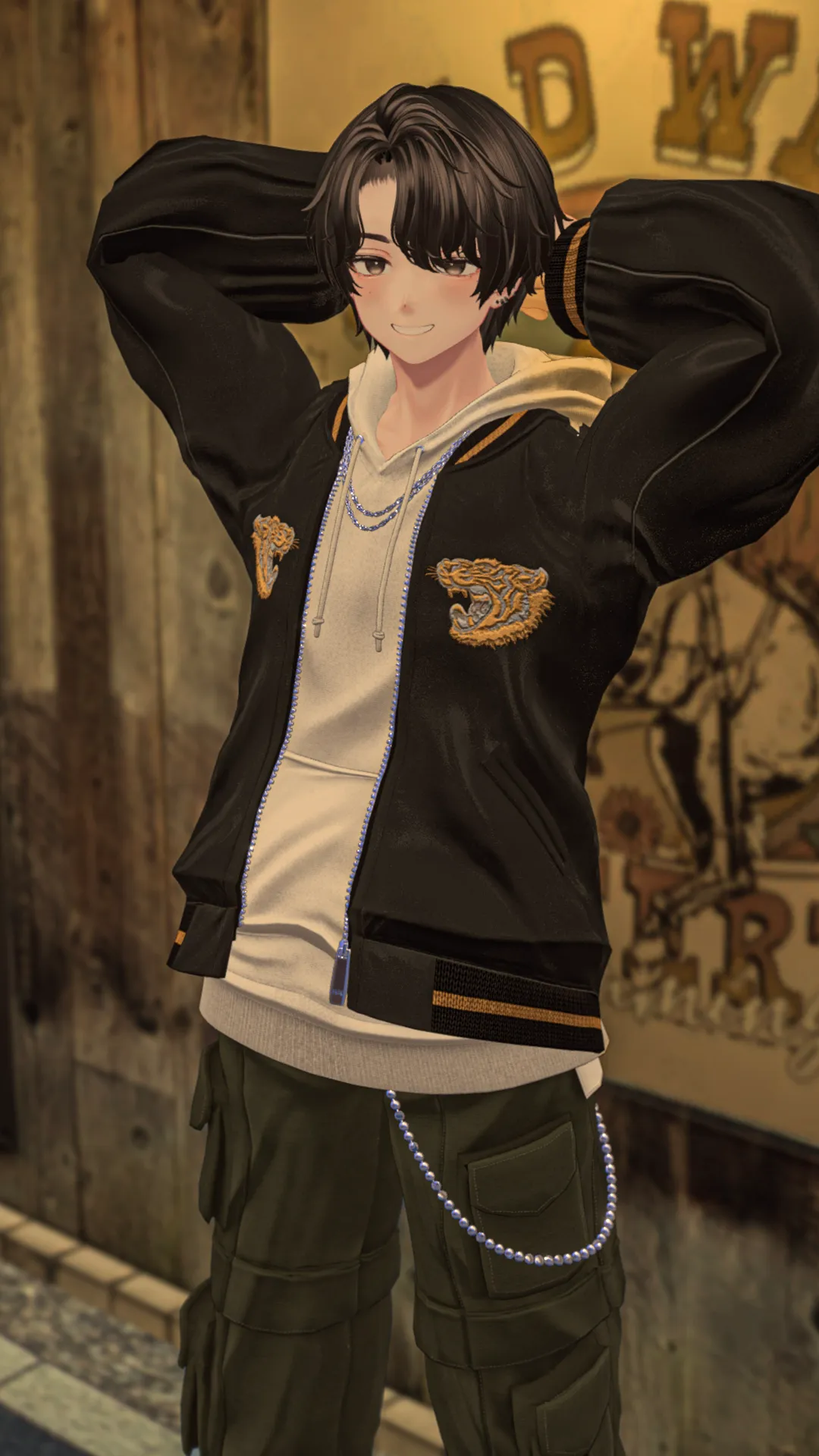 狛乃　スカジャンコーデ