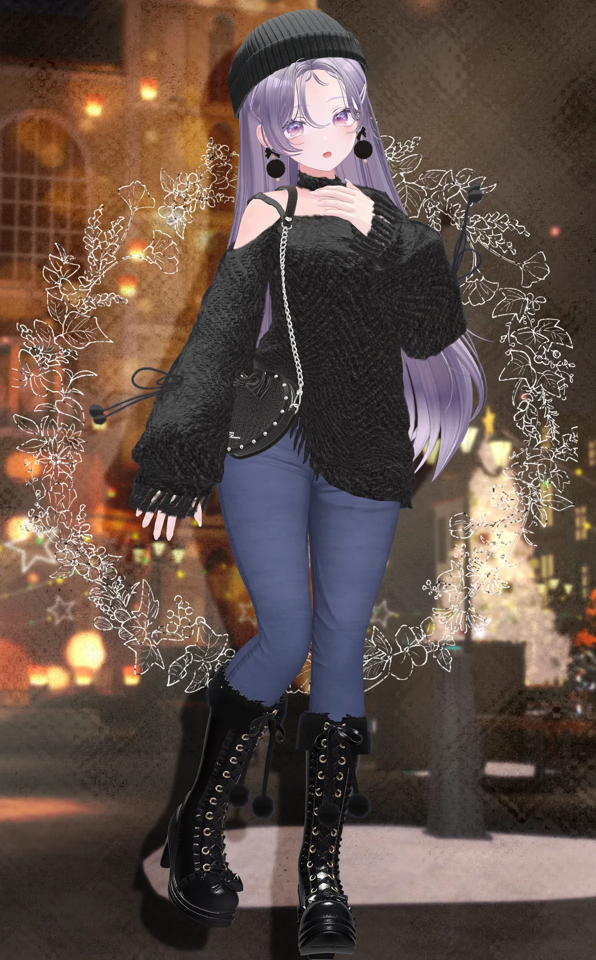 冬のデートコーデ