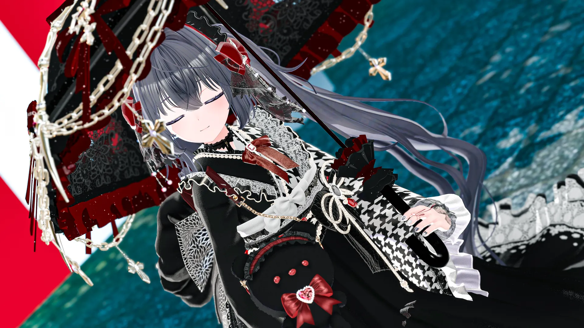 ゴスロリ系晴れ着コーデ??