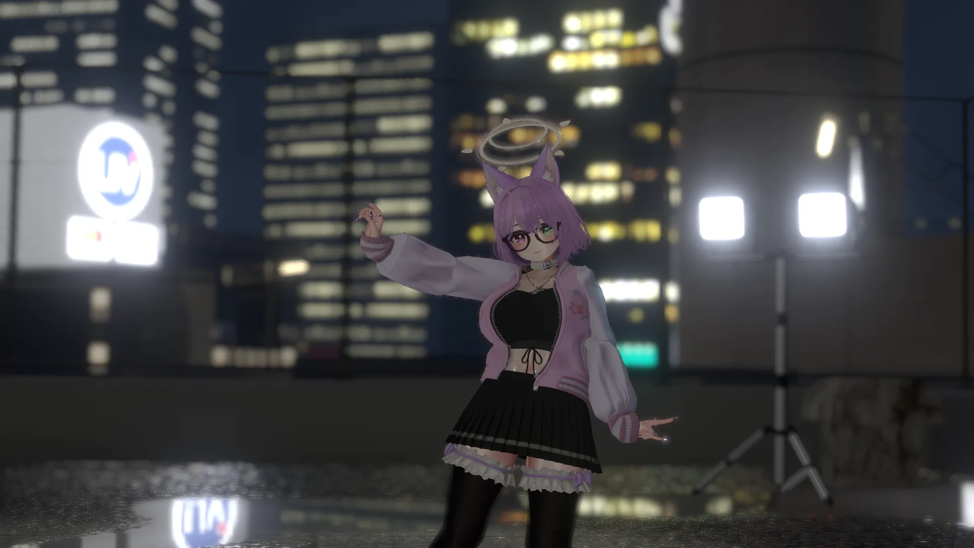 閃花ちゃんのスカジャンスタイルです