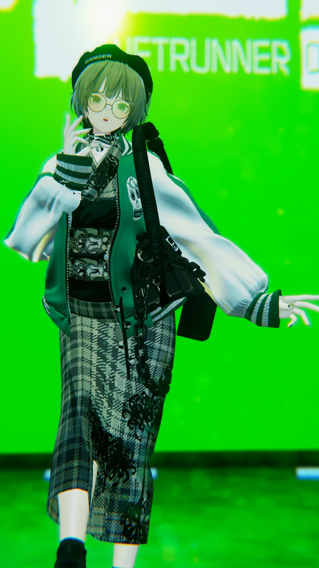 スカジャン×着物