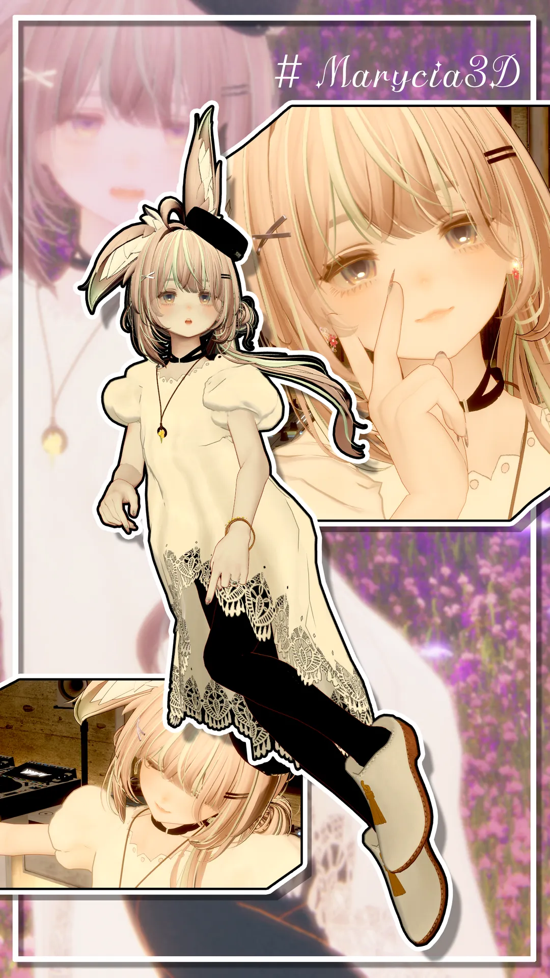 ウサ耳スカラップドレス