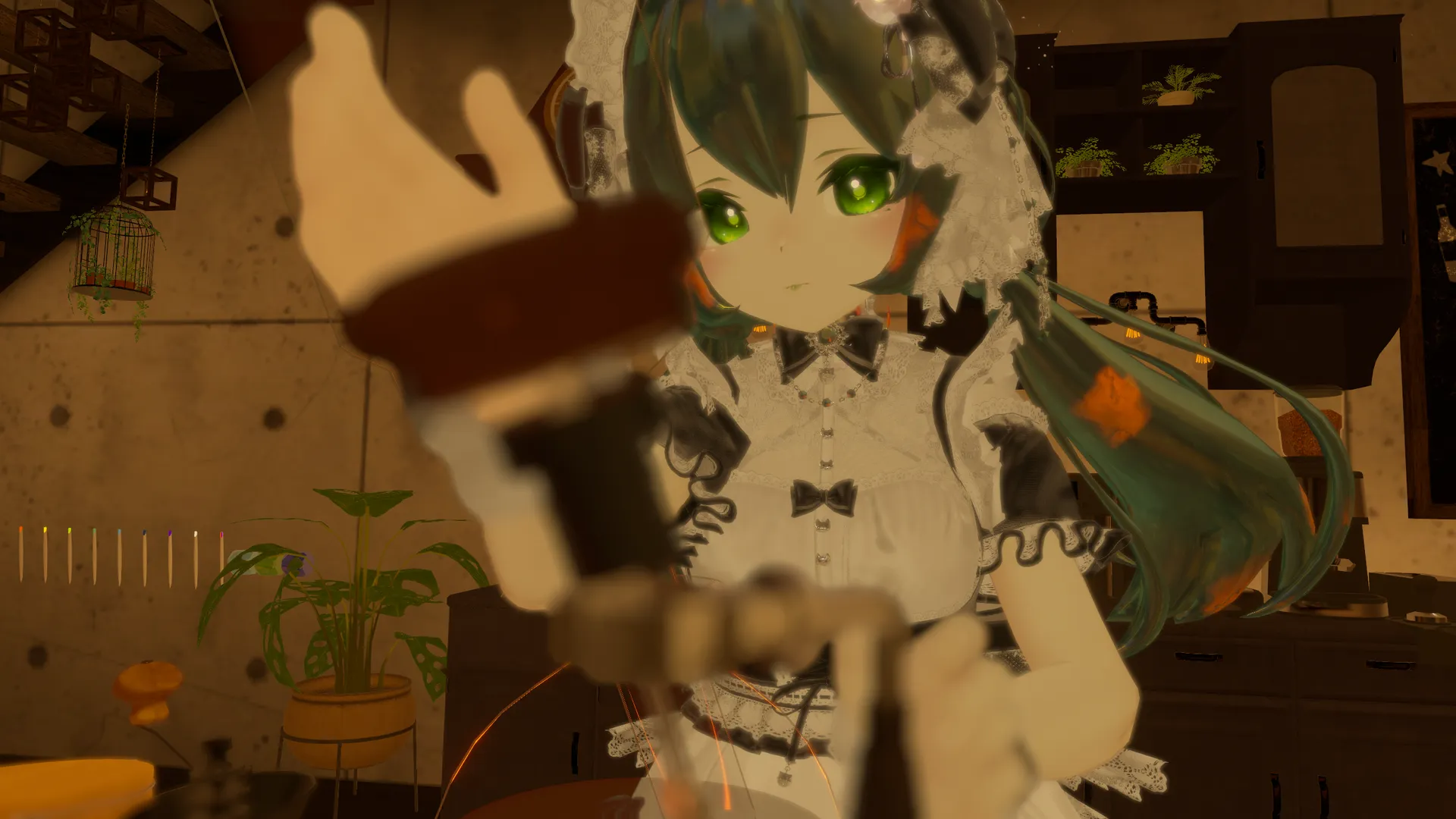 宝石髪のメイドさん