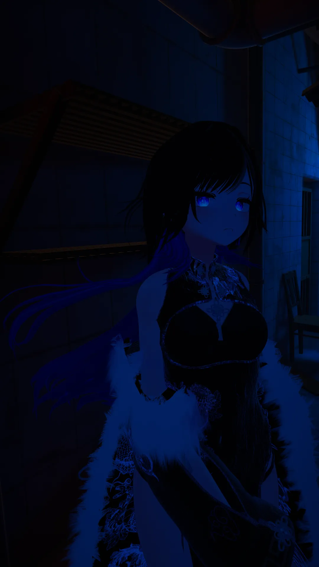 夜、路地裏にて