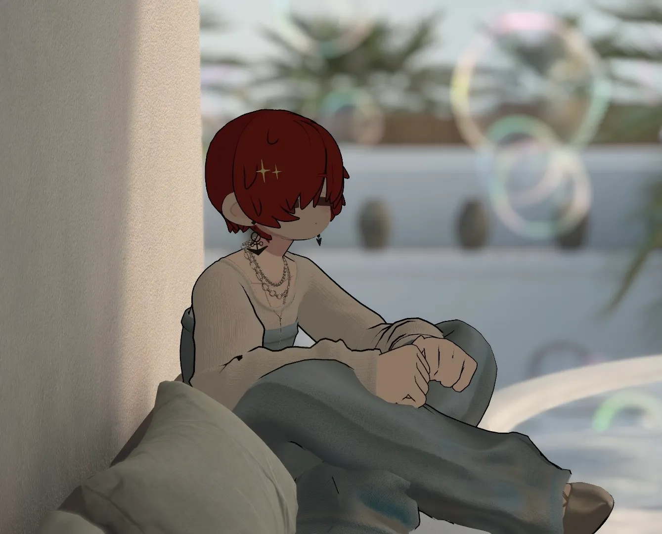 みずいろベアサロペ