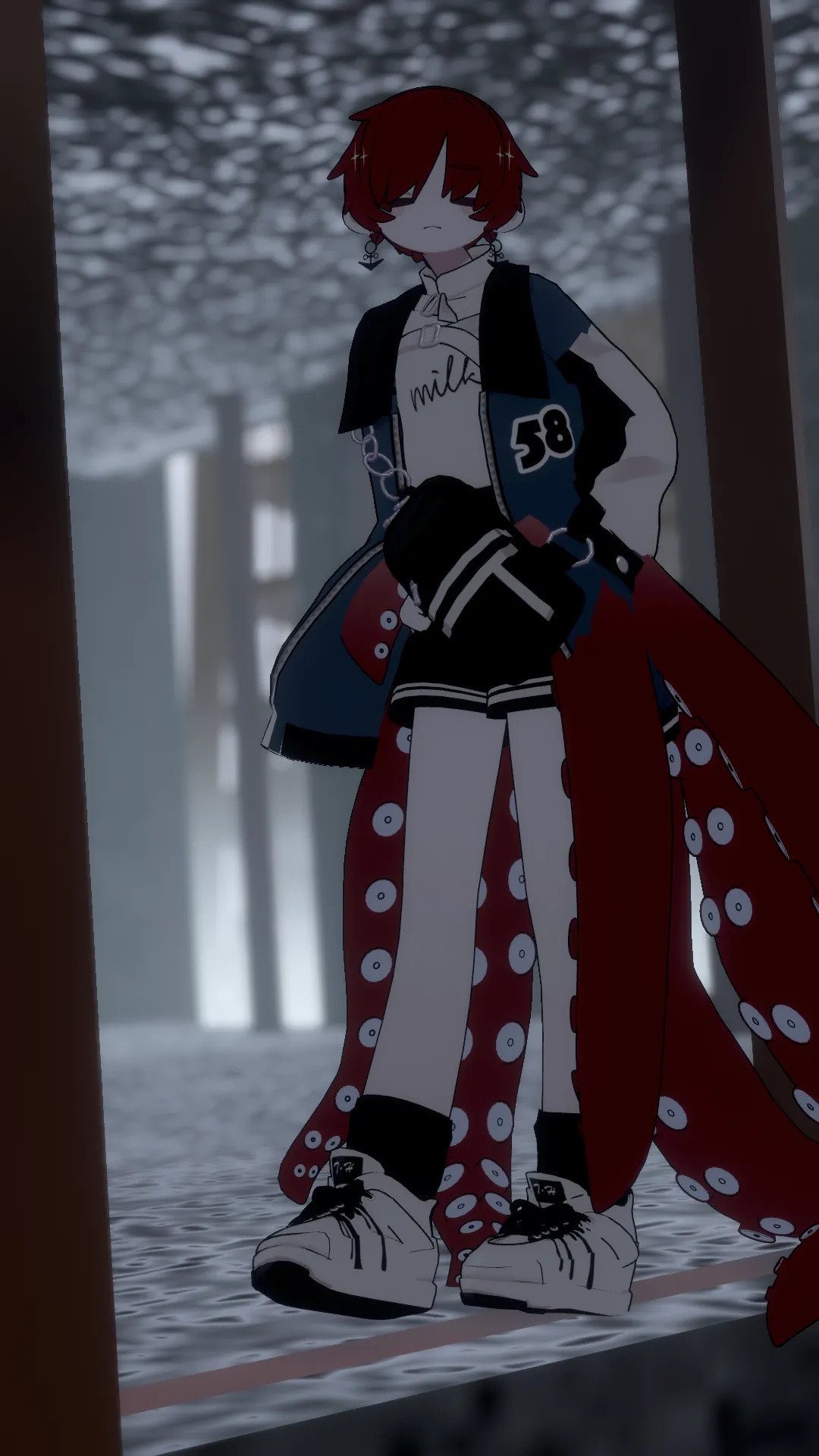 Blue × Bomber jacket