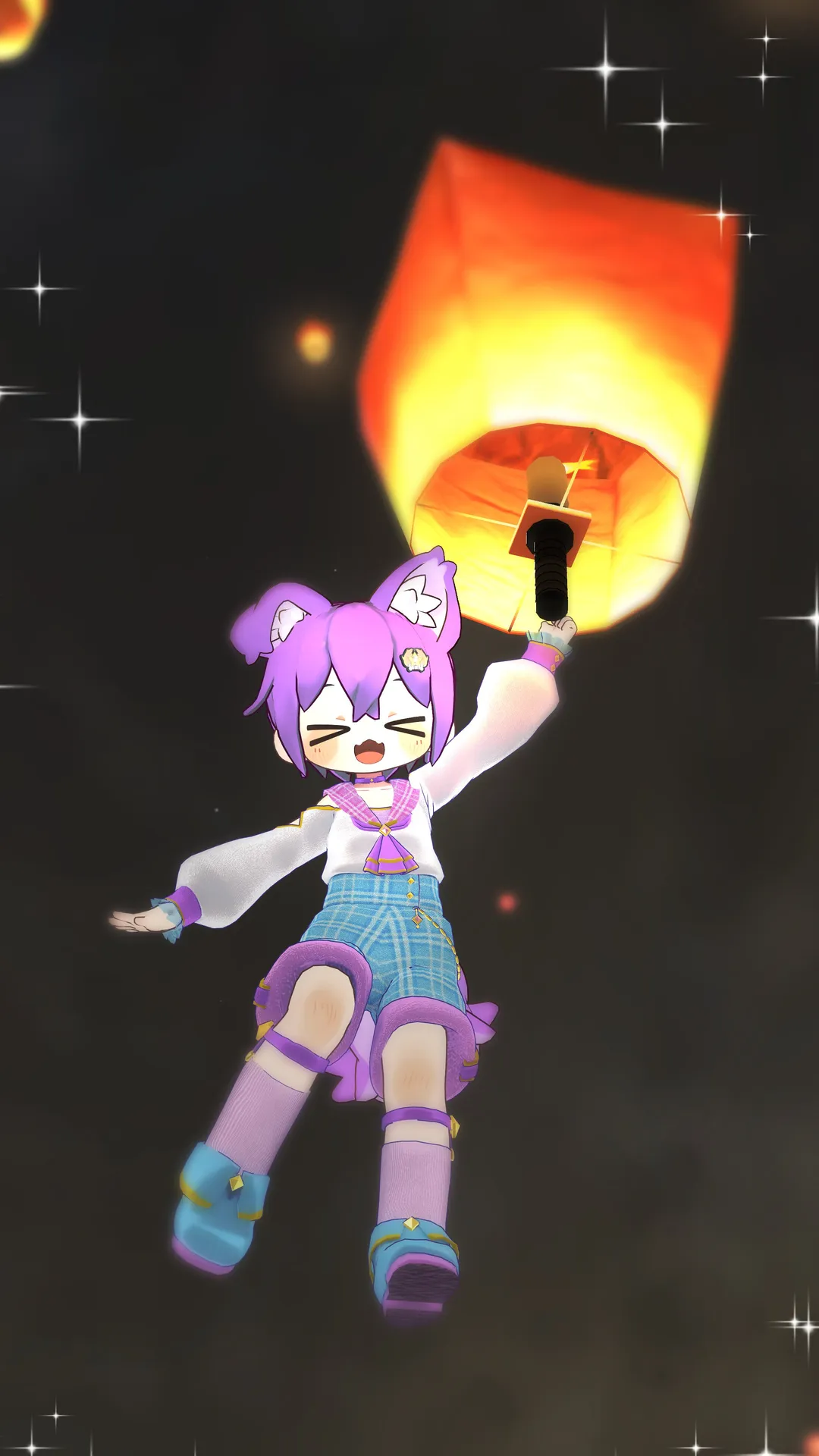 エモみな夜空をランタン飛行！