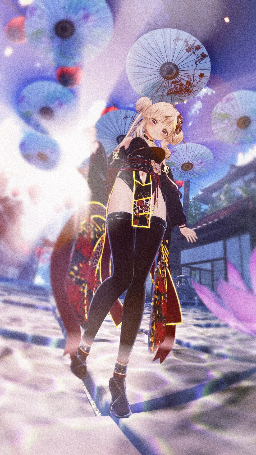 【VRスチル】傘模様を踏みしめて