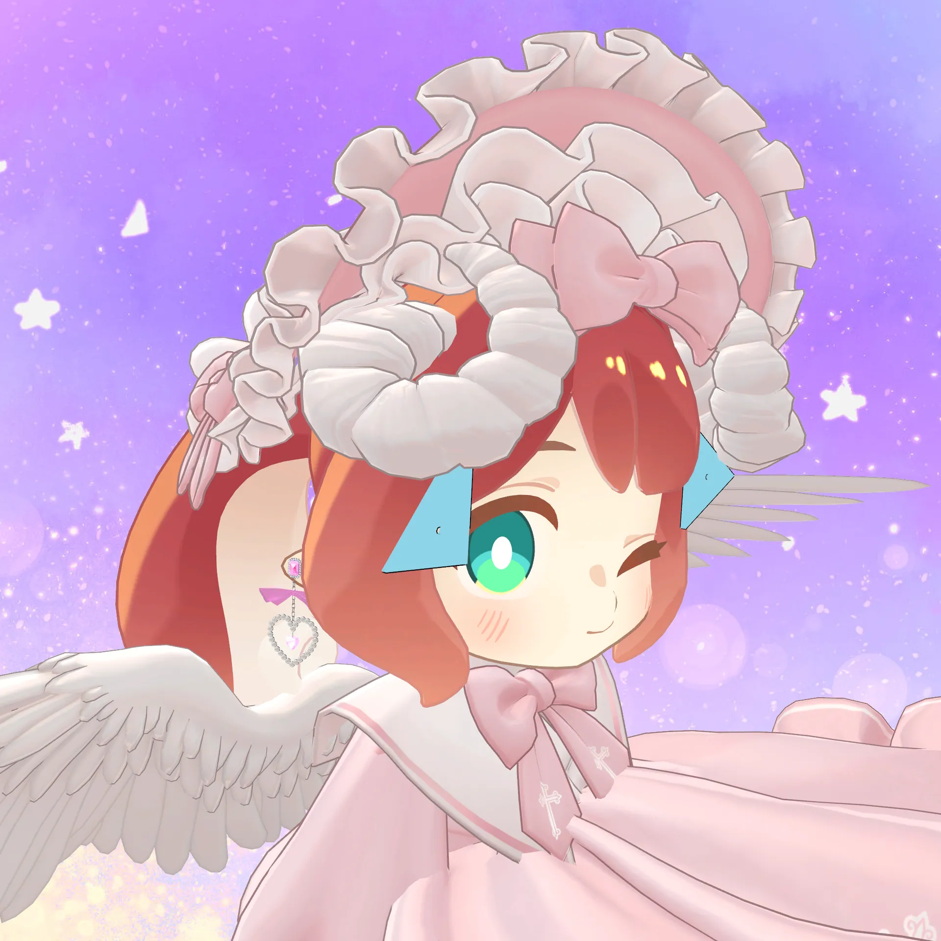 クララちゃんにロリィタ着せて可愛いピアス付けた！