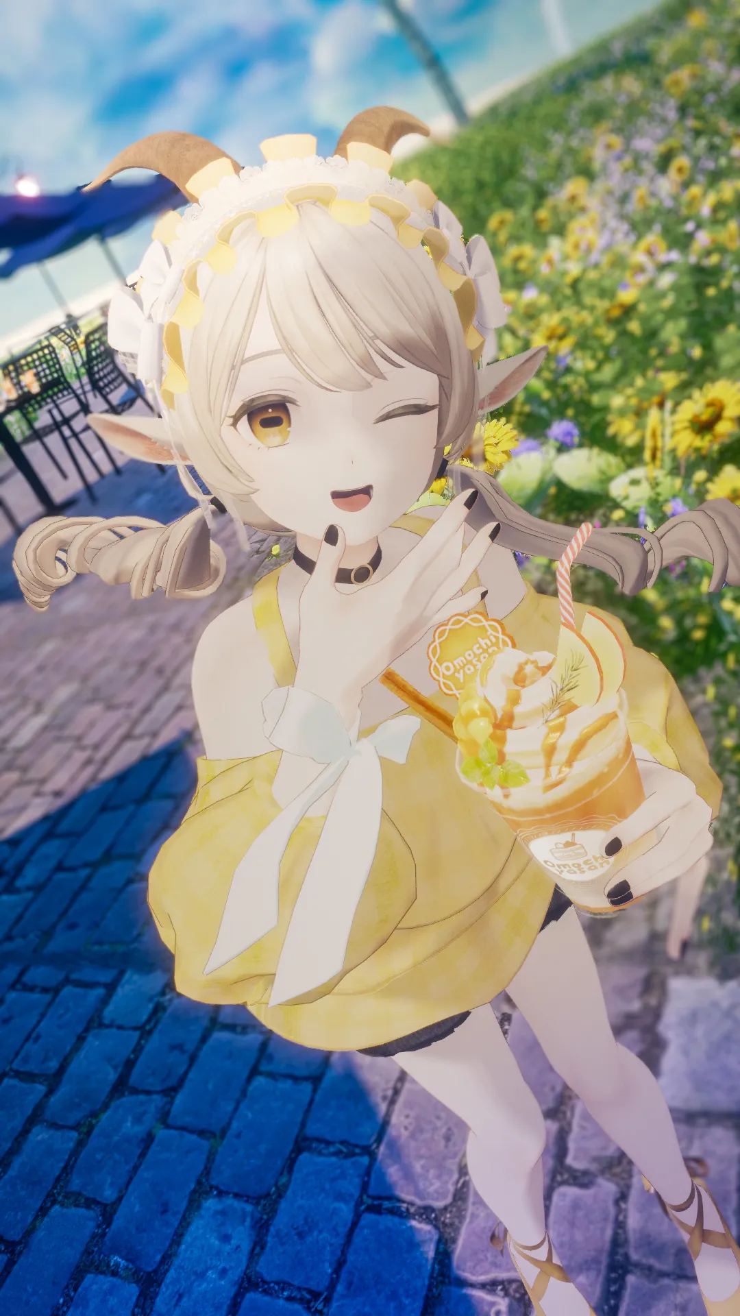 ソフトクリームキャミソール　山羊のメアちゃん