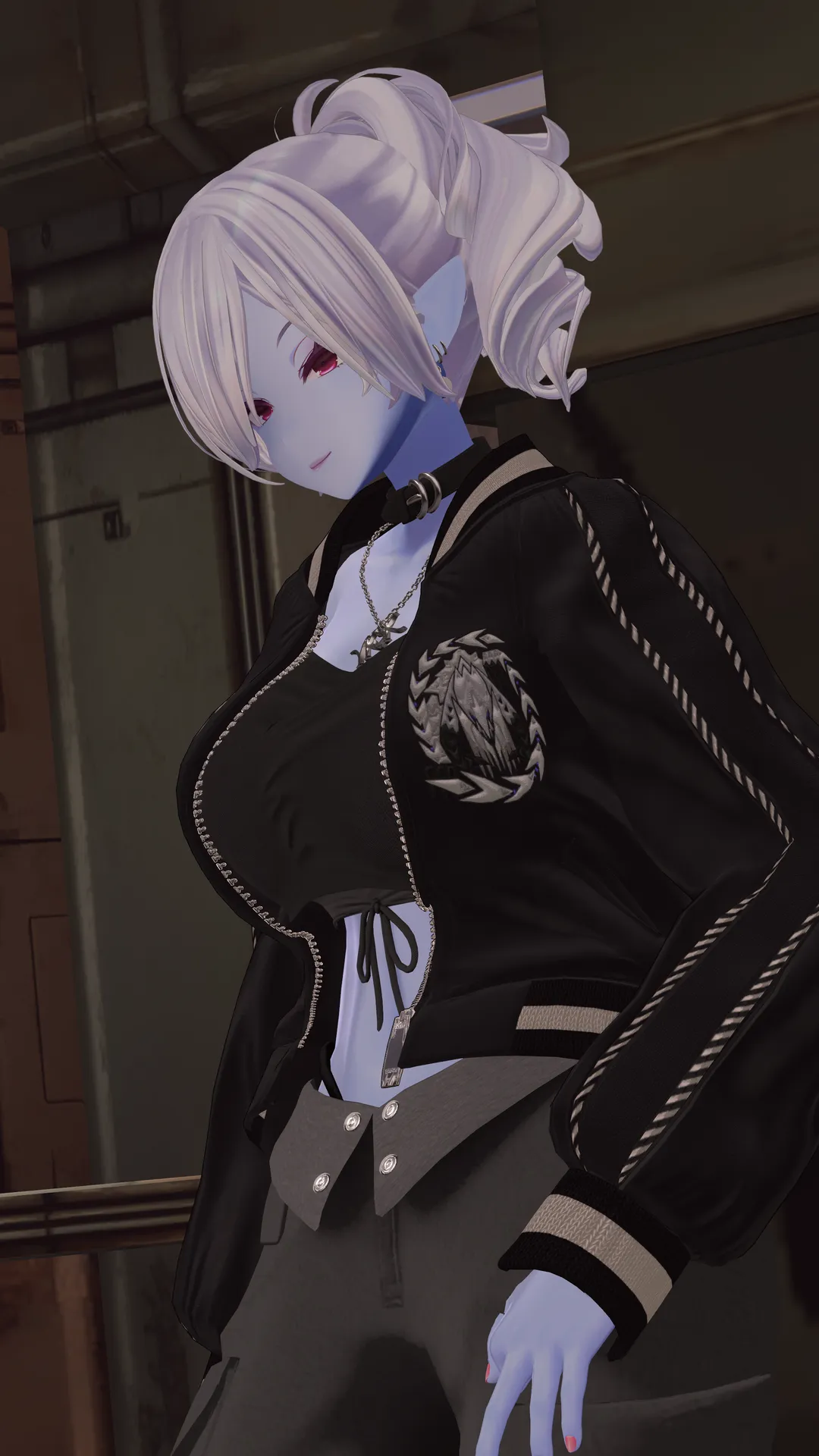 青肌×スカジャン