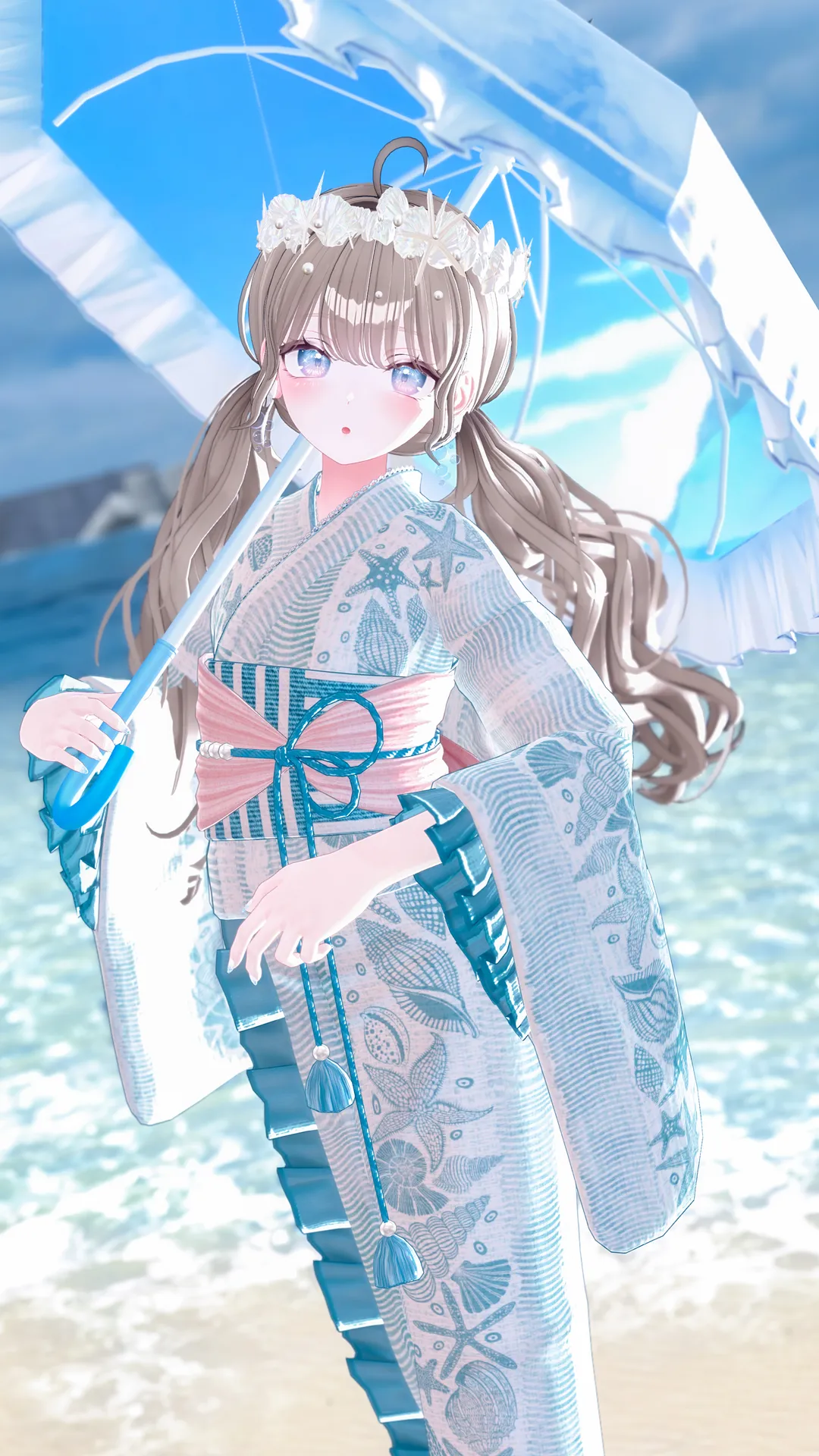 マリンルックな浴衣