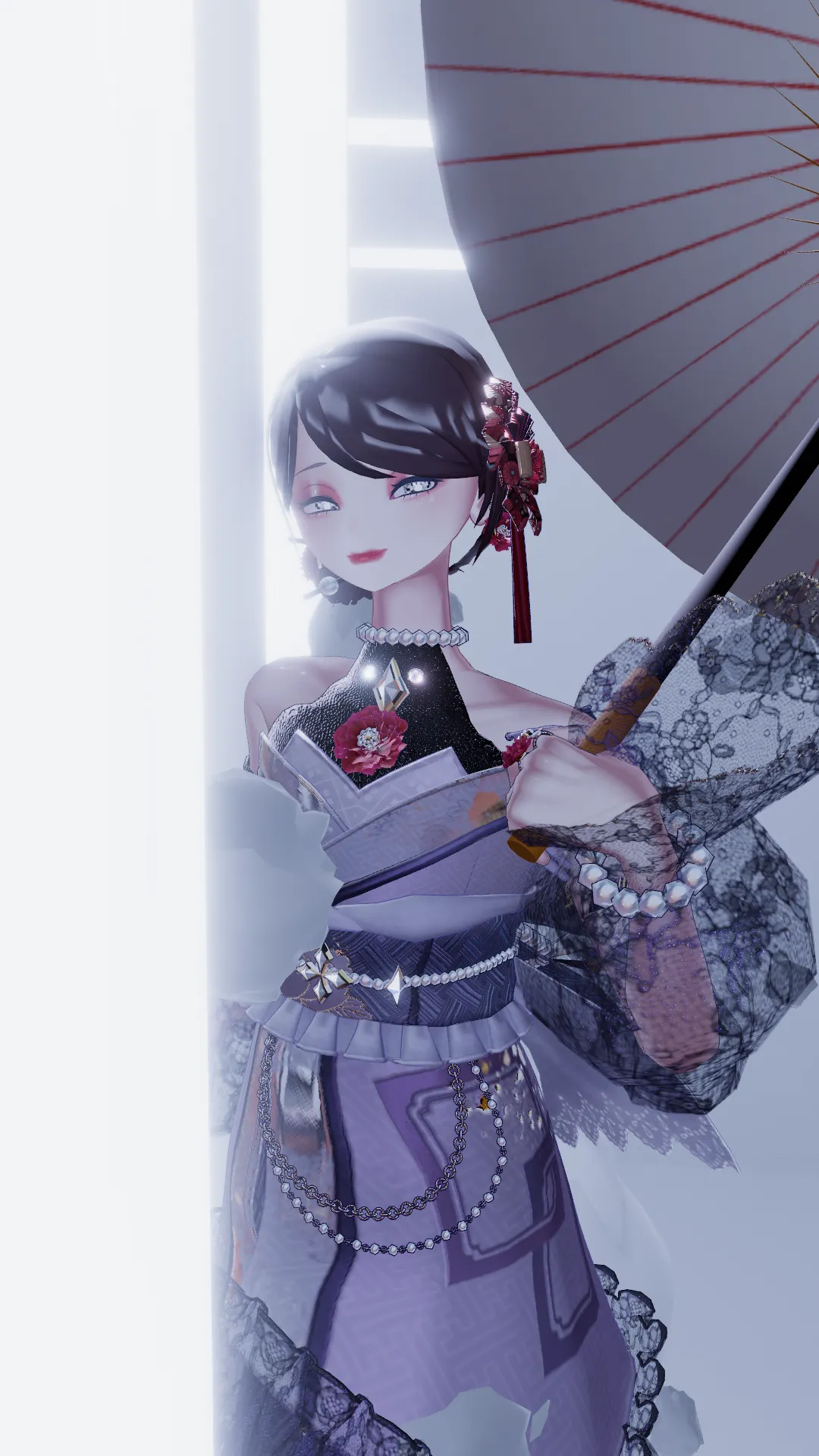 和風ベールドレス Gray