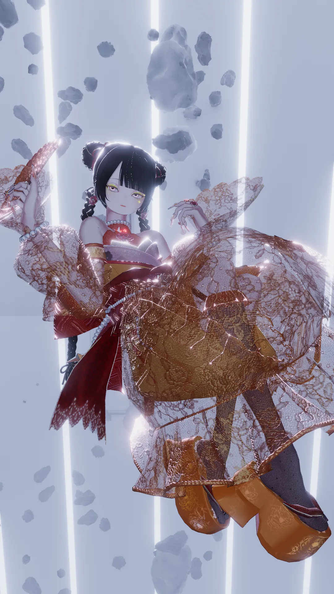 和風ベールドレス Orange