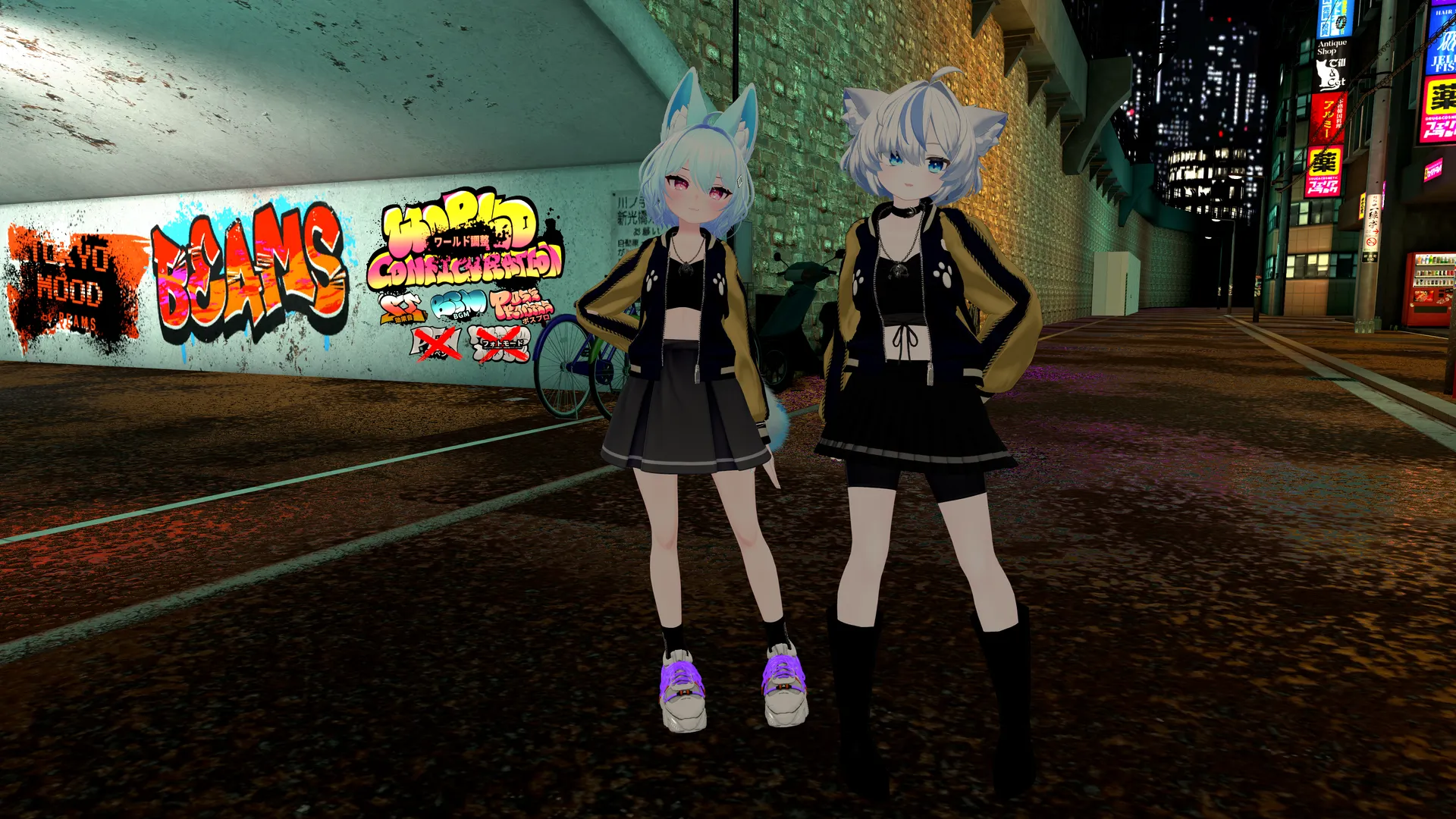 おそろいスカジャンコーデ！