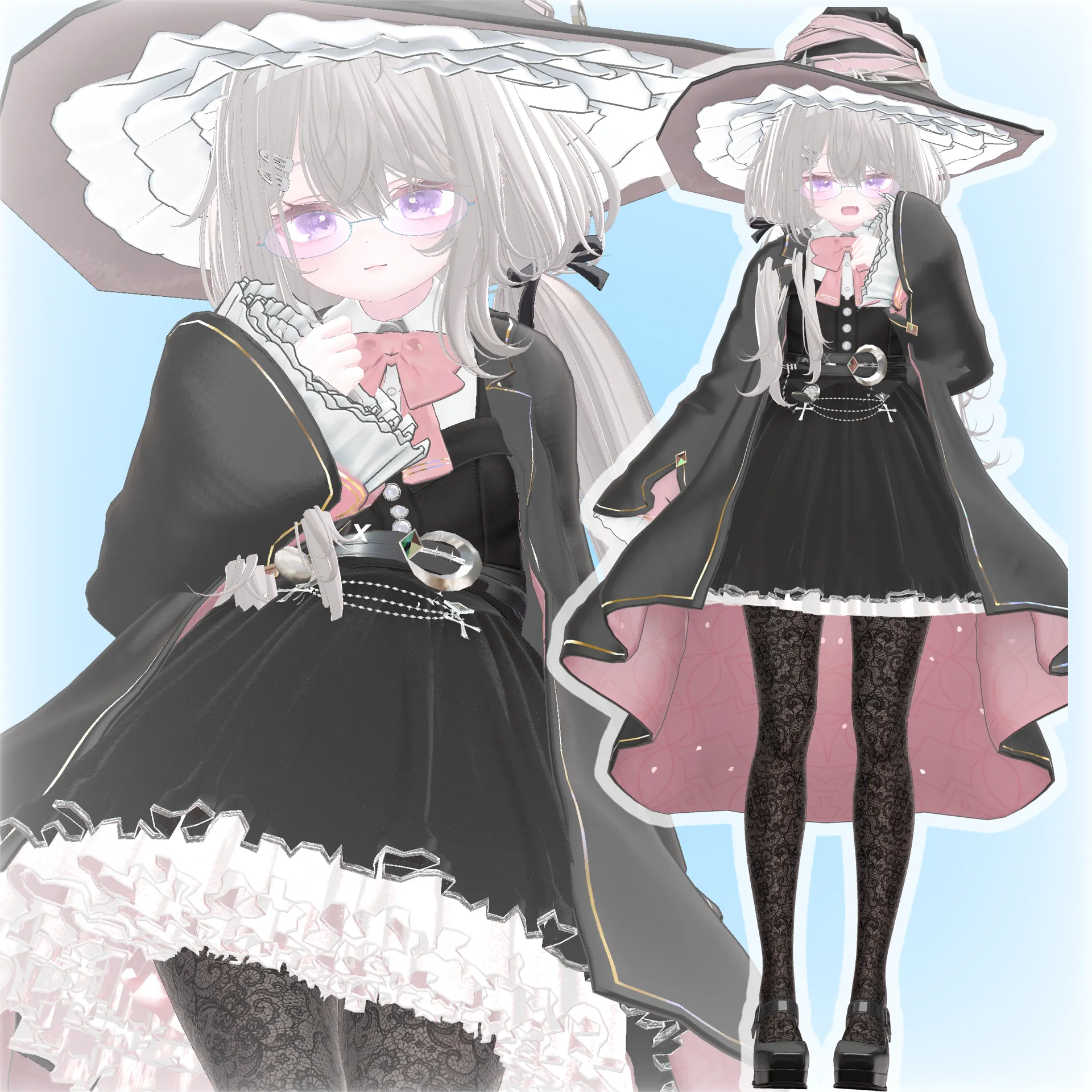 たっぷりフリルの魔女っ娘衣装