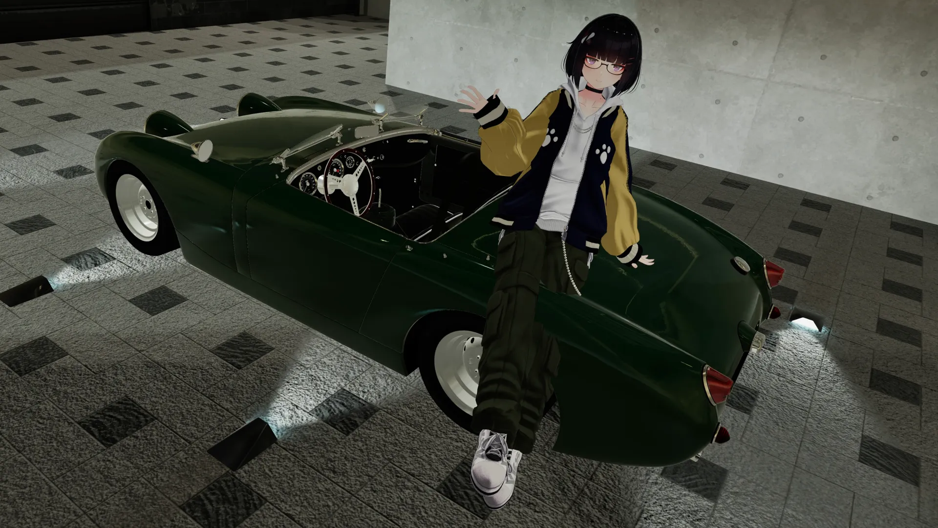 ガレージに素敵な車が…