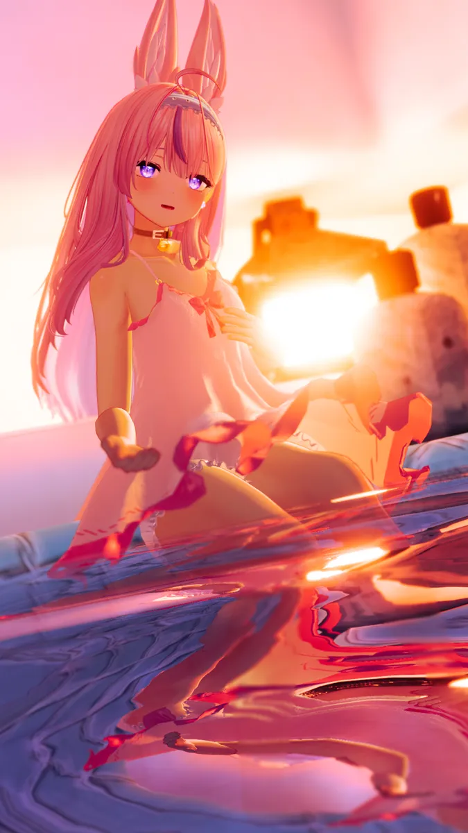 【VRスチル】灯をすくう指先